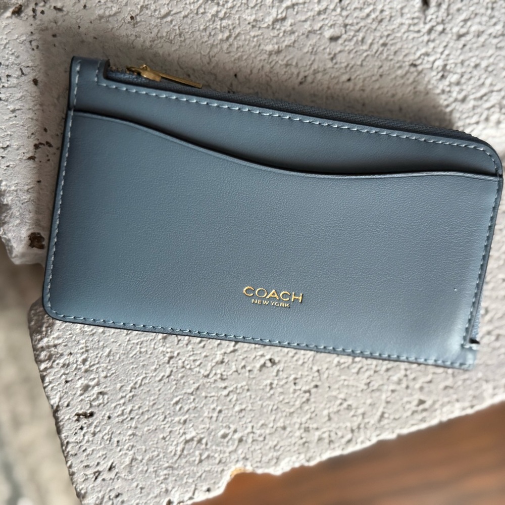 Coach Slate Blue Card Wallet